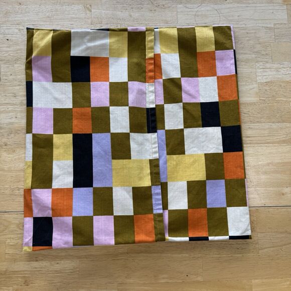 Ikea Mavinn Limited Edition Cushion Pillow Covers X2 Cat & Check Pattern Mod EUC - Picture 3 of 11